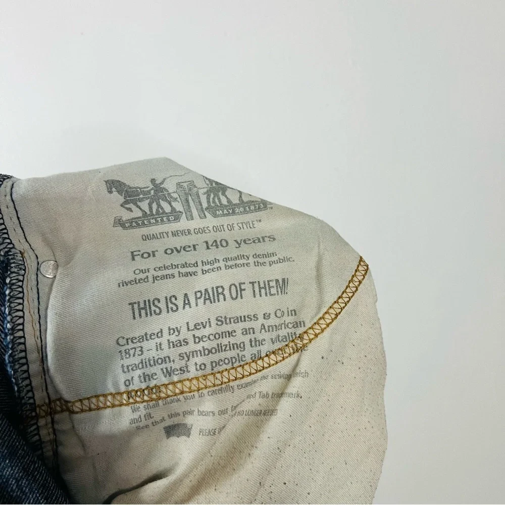 Levi’s Blue Dark Wash 505 Regular Fit Jeans 38W